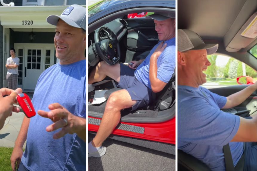 Father and son heartwarming moment